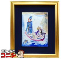 質コニシ】【Meissen/マイセン】陶板画 ゴンドラ アラビアンナイト 千