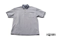 [Limited-time sale until the end of May] Honma Golf Used Checkered Short-Sleeve Polo Shirt Men's Golf Wear