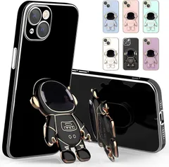 Kunyehdo スマホケースiPhone14 Pro ケース カバー 対応 可い 人気 おしゃれ 韓国 お洒落くすみカラー ツヤ 光沢 立体 宇宙飛行士 宇宙 流行 スタンド かわいい おもしろ iPhoneケース アイフォンケース 耐冲撃 落