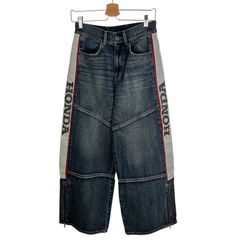 MOUSSY HONDA DENIM WIDE BAGGY 1 ブルー／青 マウジー ホンダ ロゴ
