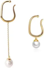 AXLUCE イヤーカフ イヤリング レディース フェイクピアス ピアス風 ノンホールピアス( ゴールド)