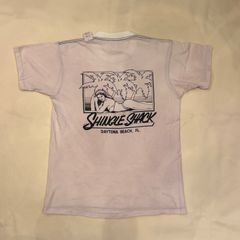 80s 90s　usa　unknown　半袖　Tシャツ　アート　カレッジ　Y2K　リンガー　フェード　【T-413】