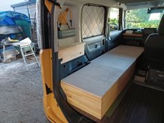 スペーシアベース他 運転席テーブル！ダークウォールナット
