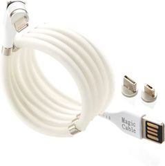 Magic Cable 540X Magnetic Charger for iPhone, Fast Charging (White, 0.9m)