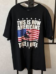 アメリカン　ブラック　Tシャツ　星条旗　戦争　戦闘員　兵士　ライフル　war