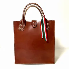 #anb オロビアンコ OROBIANCO トートバッグ 茶 レザー ステッチ イタリア製 ユニセックス [953741]