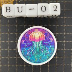 방수 스티커 해파리 해양 생물 스테인드 글라스 풍 BU-2