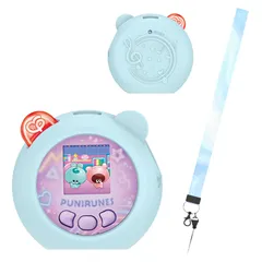 新品 タカラトミー(TAKARA TOMY) ぷにるんず ぷにともつーしん 用 ケース カバー【YANMONGI】 保護カバー シリコン保護ケース ーチェーン付き 耐衝撃 落下防止 紛失ストラップ付き 防水 防塵 指紋防止 キズ防止 全面保護(ブルー)