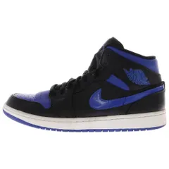 NIKE (ナイキ) AIR JORDAN 1 MID HYPER ROYAL エアジョーダン1 ハイパーロイヤル ミッドカットスニーカー ブラック/ブルー US9.5/27.5cm 554724‐068