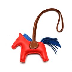 【楠本質店/元住吉】エルメス/HERMES　ロデオチャームPM　バッグチャーム　ローズテキサス　ブルーザンジバル　ゴールド　アニョーミロ　刻印：U(2022年)　バッグチャーム【中古】