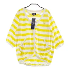 サイズ：0 PEARLY GATES パーリーゲイツ  パイル地 七部袖カーディガン ボーダー柄 イエロー系 [240101332443] ゴルフウェア レディース ストスト