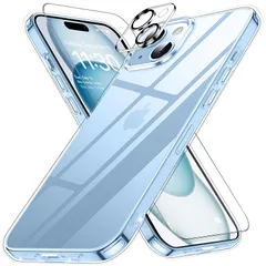 iphone15 ケース クリア 耐衝撃 カメラレンズ保護付き アイフォン15 ケース 米軍MIL規格 耐久性 アイホン15ケース 黄ばみ防止 ワイヤレス充電対応 SGS認証 スマホケース カバー 透明 6.1インチ XIWXI 1