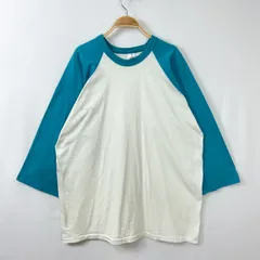 90s USA製 FRUIT OF THE LOOM フルーツオブザルーム ツートンカラー バイカラー 無地 プレーン  ラグラン ロングTシャツ ロンT カットソー アメリカ製 90年代 ヴィンテージ ビンテージ vintage メンズ XL 【S110】