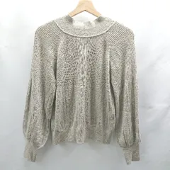 ◇ ⊇ le.coeur blanc ルクールブラン 長袖 ニット サイズ38 サンドベージュ系 レディース E  【1502180045394】
