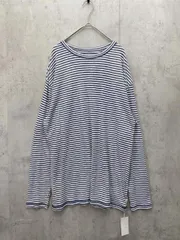 新品 SENSE OF PLACE センスオブプレイス アーバンリサーチ 長袖 シアーボーダールーズ Tシャツ sizeONE/白ｘ紺 ■◆レディース