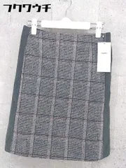 ◇ ●新品● ◎ mystic ミスティック タグ付き チェック柄 ミニ 台形 スカート サイズ2 グレー レディース 【中古】 【1101250012382】