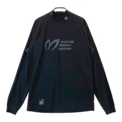 美品⭐️MASTERBUNNYマスターバニー長袖ゴルフモックネックシャツ　2XL マスターバニー MB モノグラムロゴ起毛モックネック長袖