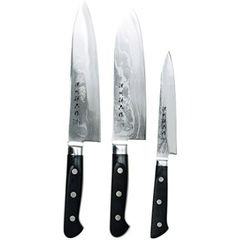 メーカー正規品 新品 佐竹産業 濃州孫六作 ダマスカス包丁 3点セット 500B