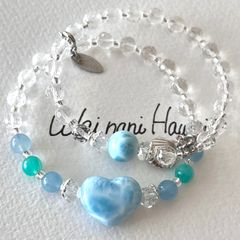限定セット『 Lino Blue Ocean  』A ラリマーブレスレット