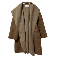 アニオナ　アルパカ　ロングコート　ブラウン　シャギー　イタリア製　42 アニオナ アルパカ ロングコート ブラウン シャギー イタリア製 42