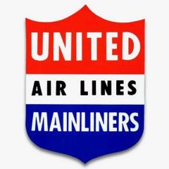 ステッカー UNITED AIR LINES #44 ユナイテッドエアライン 航空 アメリカン雑貨