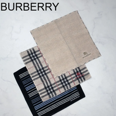 【目立った傷や汚れ無し】BURBERRY　バーバリー　ハンカチ　かわいい　ブランド　ハイブランド　刺繍