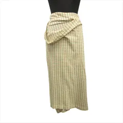 97aw トリココムデギャルソン tricot COMME des GARCONS by Junya Watanabe ドレープ ラップ スカート ロング チェック 90's 渡辺淳弥期 オールド ビンテージ ヴィンテージ ベージュ レディース