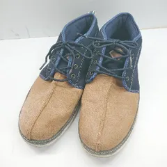 ◇ MEI メイ レースアップシューズ サイズ27 キャメル ネイビー メンズ E  【1405140037791】