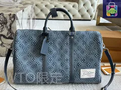 【今日特価】LV ルイヴィトン キーポール バンドゥリエ デニム製トラベルバッグ モノグラムプリント ボックス付き