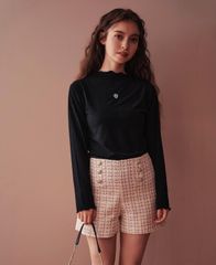 トリートユアセルフ トリート tweed check short pants  (ivory)