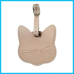 【特価商品】LOYELEY 猫 ネームタグ バッグタグ 荷物タグ スーツケースタグ PUレザー 可愛い 軽量 柔軟 耐用 取り外し簡単 旅行タグ 紛失防止 お子様バッグ/スーツケース/スポーツバッグ 通用 旅行 出張用 (ピンク)