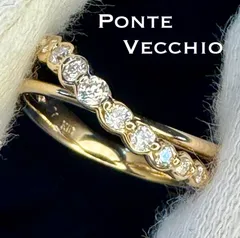 ポンテヴェキオ◆K18PG*7号*ダイヤモンドクロスリング*指輪* ポンテヴェキオ◇K18PG*7号*ダイヤモンドクロスリング*指輪* - メルカリ