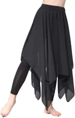 bubu o_hana(ブブ オーハナ) スカート付き レギンス スカッツ スパッツ レギパン レディース 黒(黒 M,  M)