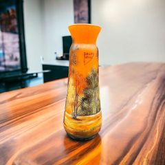商品サイズ【証明書】ドームナンシー　花瓶　技法アンテルカレール　被せガラス　高さ14cm