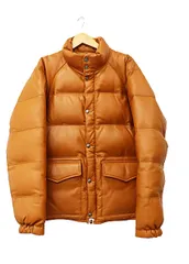 アベイシングエイプ A BATHING APE LEATHER CLASSIC DOWN JACKET レザー クラシック ダウン ジャケット S 茶ブラウン ブランド古着ベクトル 中古☆AA★250916のサムネイル