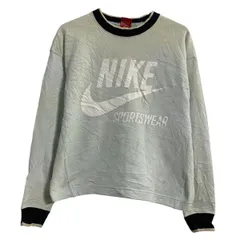 NIKE ロゴスウェット トレーナー XS ホワイト系 ナイキ プルオーバー スポーティー 薄手 古着卸 アメリカ仕入 a612-6789