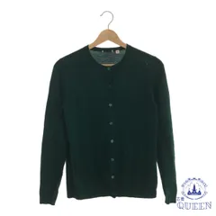 【訳アリ】 UNIQLO ユニクロ トップス カーディガン ボタン クルーネック 長袖 大きめサイズ レディース グリーン L 901-14141 送料無料 古着