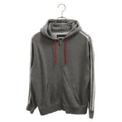 DIESEL (ディーゼル) アームテープロゴジップアップスウェットパーカー グレー