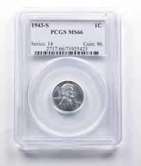 MS66 1943-S リンカーン・ウィート・セント PCGS 