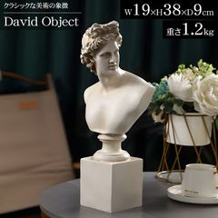 ダビデ像 置物 オブジェ 雑貨 胸像 38cm ミケランジェロ 現代