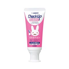 ライオン歯科材 ライオン チェックアップ コドモ 60g ストロベリー ペースト ピンク チューブ 60グラム (x 1) 0