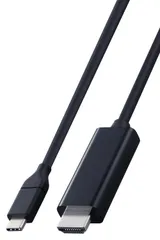 エレコム usb c 変換ケーブル 1m Type-C to HDMI やわらか 4K(3840×2160px)/60Hz マルチディスプレイ ミラーリング 【iPhone MacBook iPad Android 等に対応】 ブラック [ブラック] [1m]