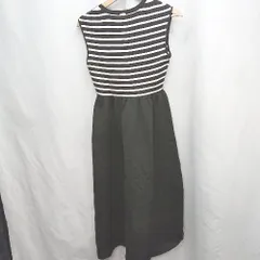 ◇ Θ NOLLEY'S ノーリーズ 無地 ノースリーブ 膝下丈 ワンピース サイズ38 ブラック系 レディース E  【1505130007220】