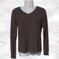 AMERICAN HOLIC　アメリカンホリック　セーター　ブラウン　レディース　長袖　ニット　Vネック　無地　シンプル　定番