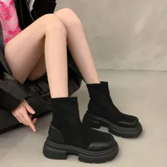 ブーツ ショートブーツ 厚底 靴 シューズ シンプル レディース