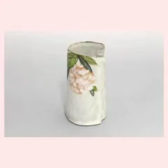 瀬戸焼　色釉紅花　箸立（小）　※陶器,プレゼント,シリーズ,個性的,高級感,日本製,レトロモダン,かわいい,可愛い,和食器,和柄,フラワー,絵,上品,手作り調,手描き,食卓,華やか,キッチンツール,箸立て　◎2個目以上大幅値引き対象商品♪