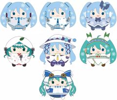 [중고] 봉제인형 마스코트 전 7종 세트 [VOCALOID 유키미쿠(SNOW MIKU) 푹신한 코로린]