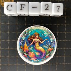 방수 스티커 인어 스테인드 글라스 스타일 일러스트 멋진 CF-27