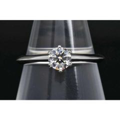 ティファニー ソリティア ダイヤモンド リング PT950 プラチナ ダイヤ 0.31ct #7 【美品】