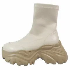 オリエンタルトラフィック ORIENTAL TRAFFIC スニーカーソール ショートブーツ 厚底 シューズ レザー S ホワイト 41412/5 レディース